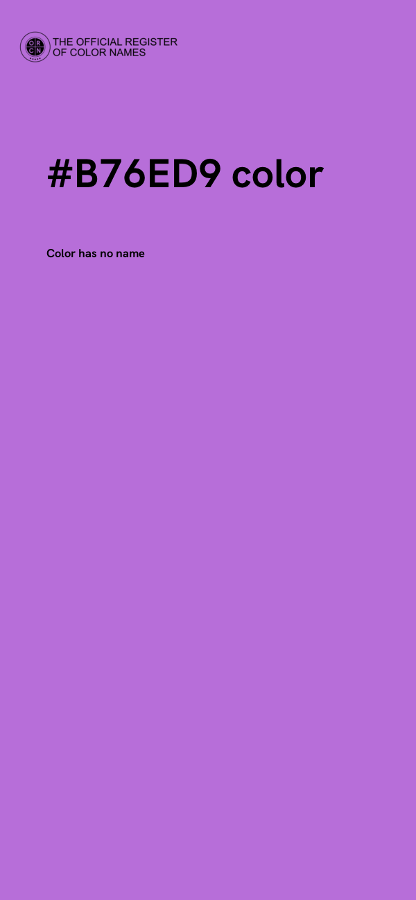 #B76ED9 color image