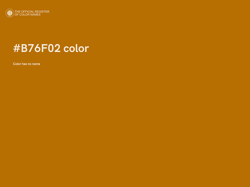#B76F02 color image