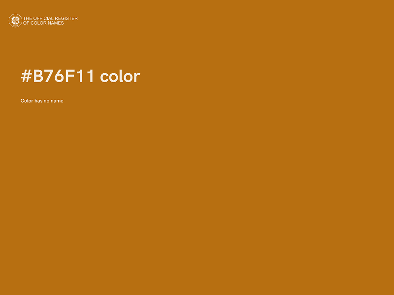 #B76F11 color image