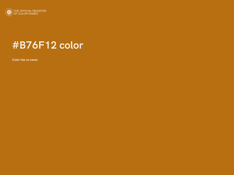 #B76F12 color image