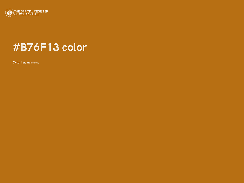 #B76F13 color image