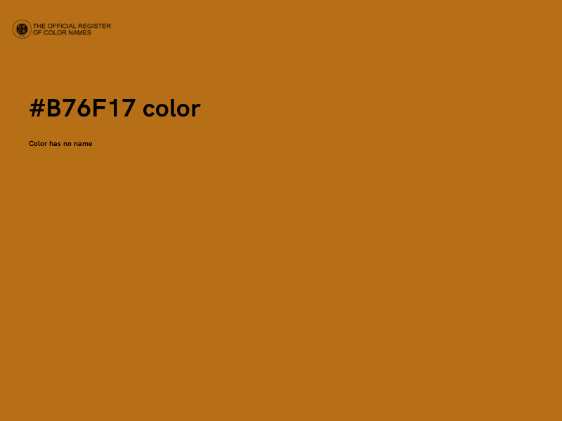 #B76F17 color image
