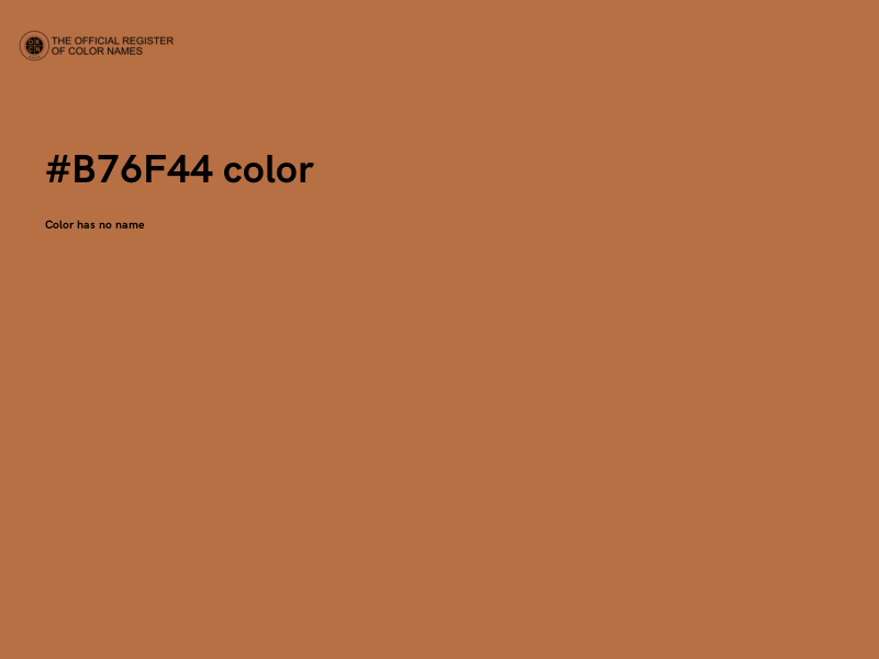 #B76F44 color image