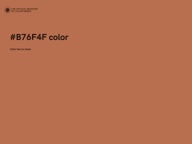 #B76F4F color image