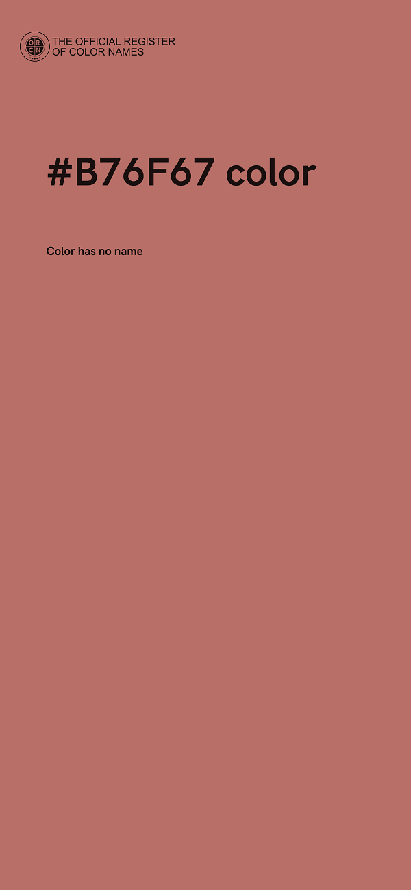 #B76F67 color image