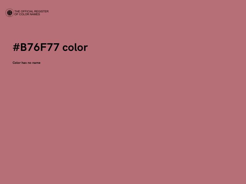 #B76F77 color image