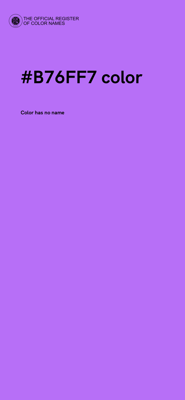 #B76FF7 color image