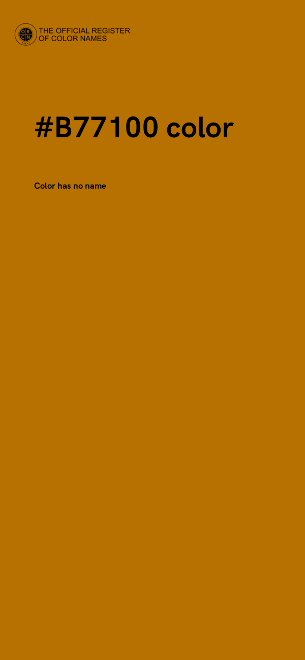 #B77100 color image