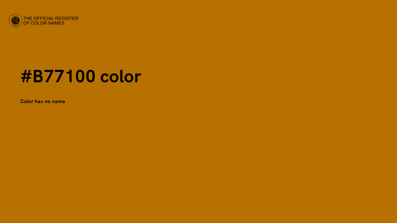 #B77100 color image