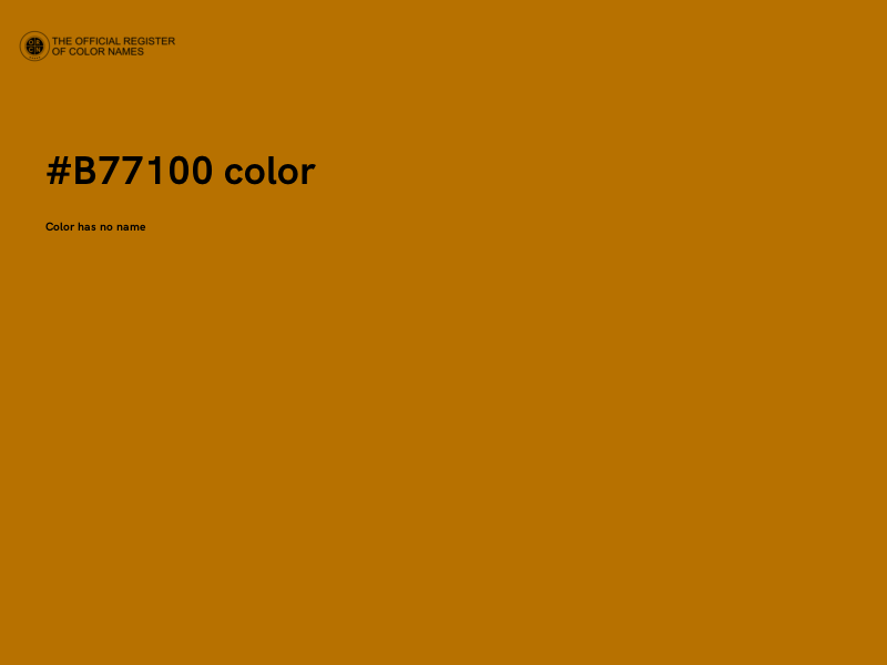 #B77100 color image