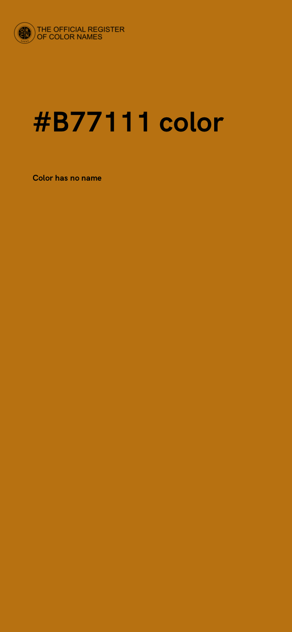 #B77111 color image