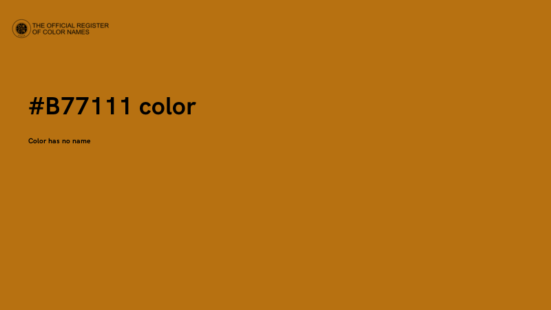 #B77111 color image