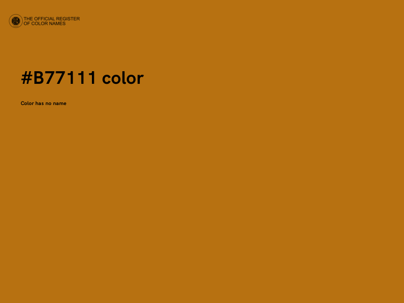 #B77111 color image