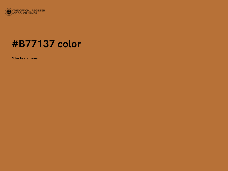 #B77137 color image