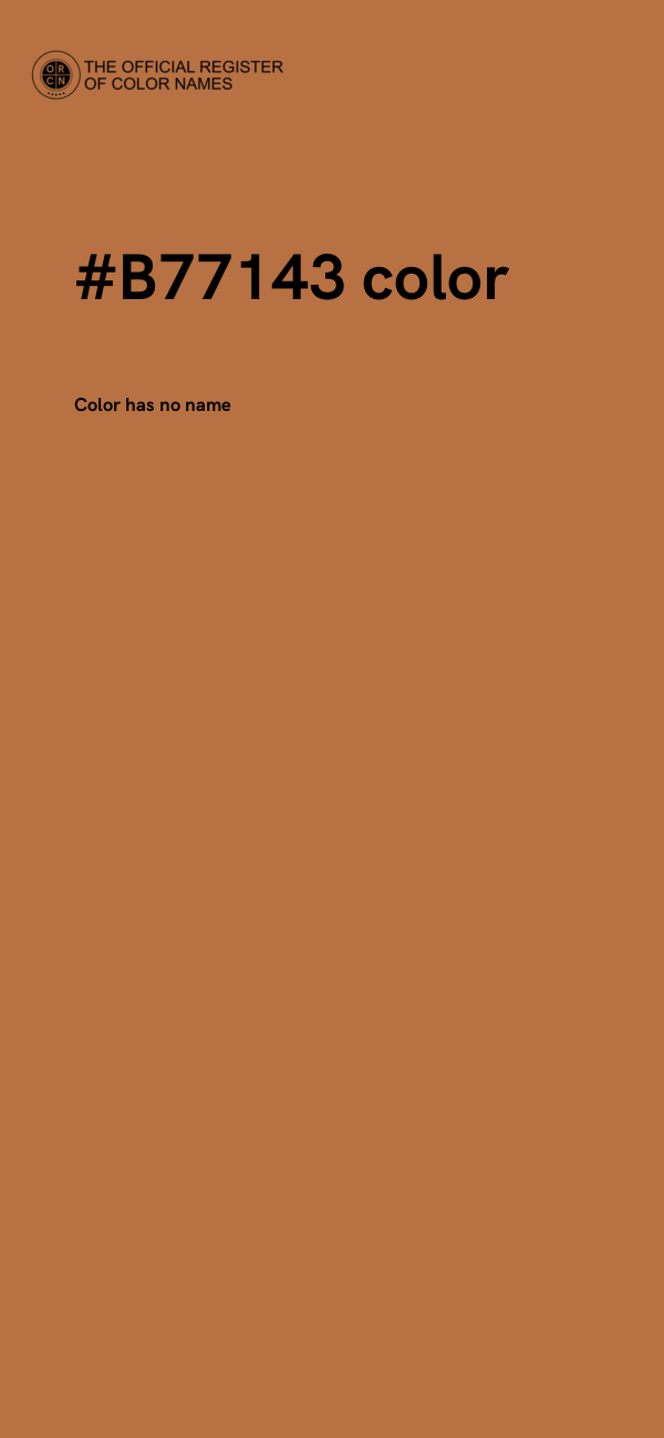 #B77143 color image