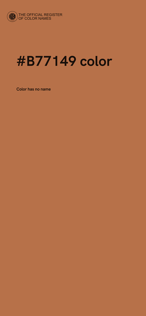 #B77149 color image