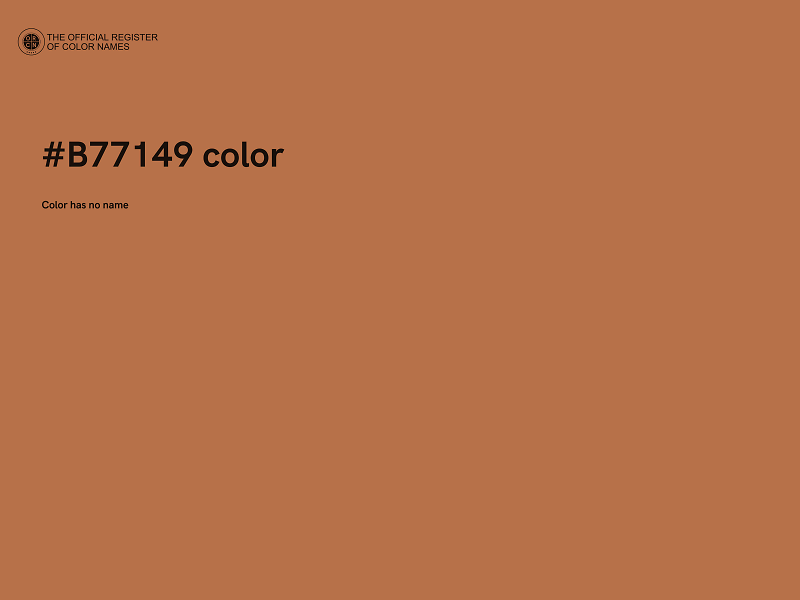 #B77149 color image