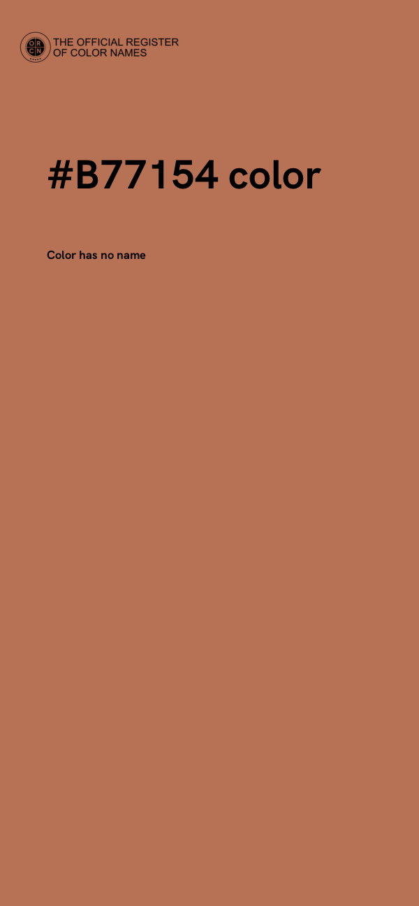 #B77154 color image