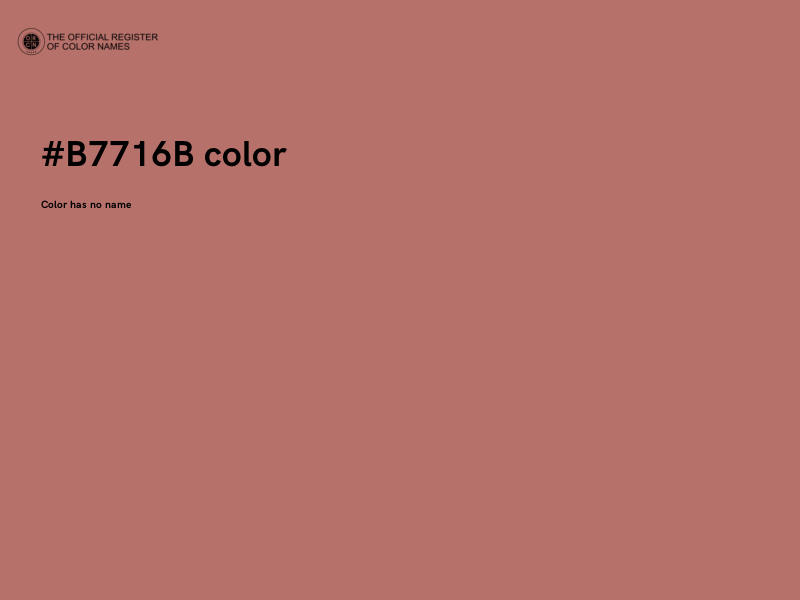 #B7716B color image