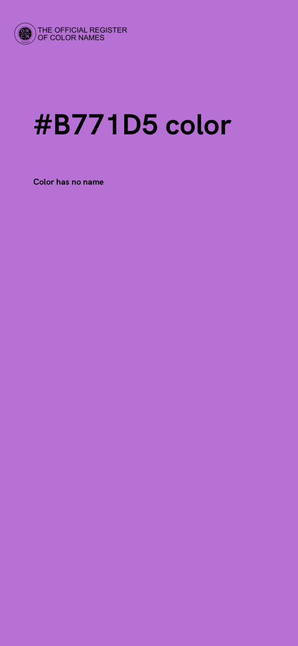 #B771D5 color image