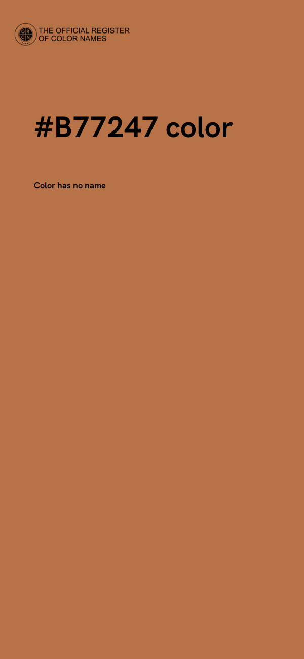 #B77247 color image