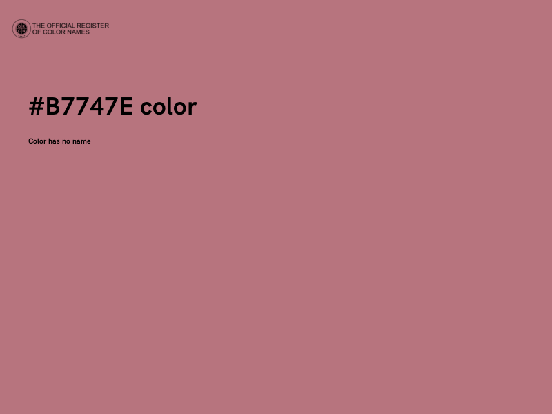 #B7747E color image