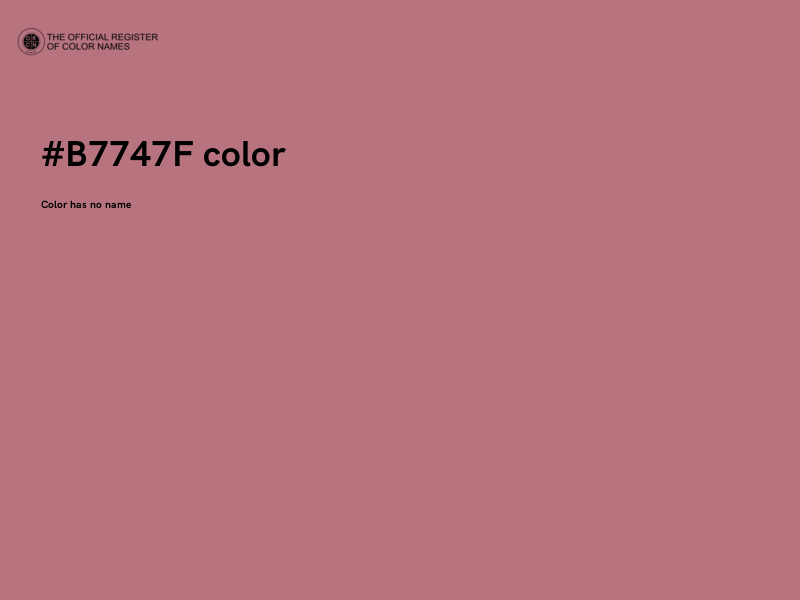 #B7747F color image