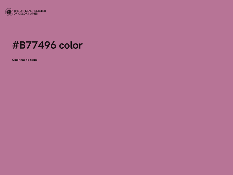 #B77496 color image