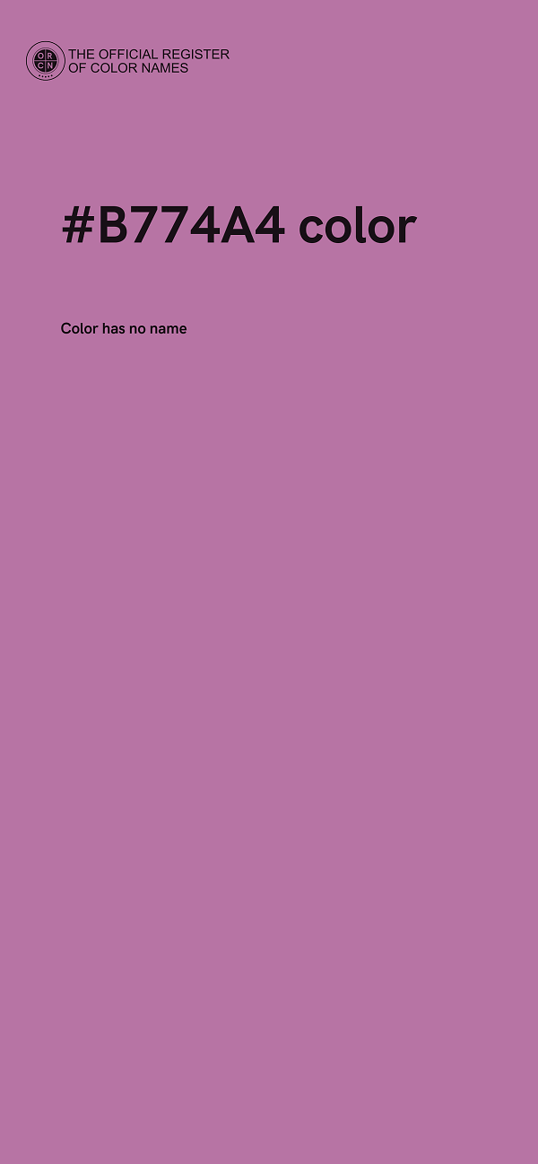 #B774A4 color image