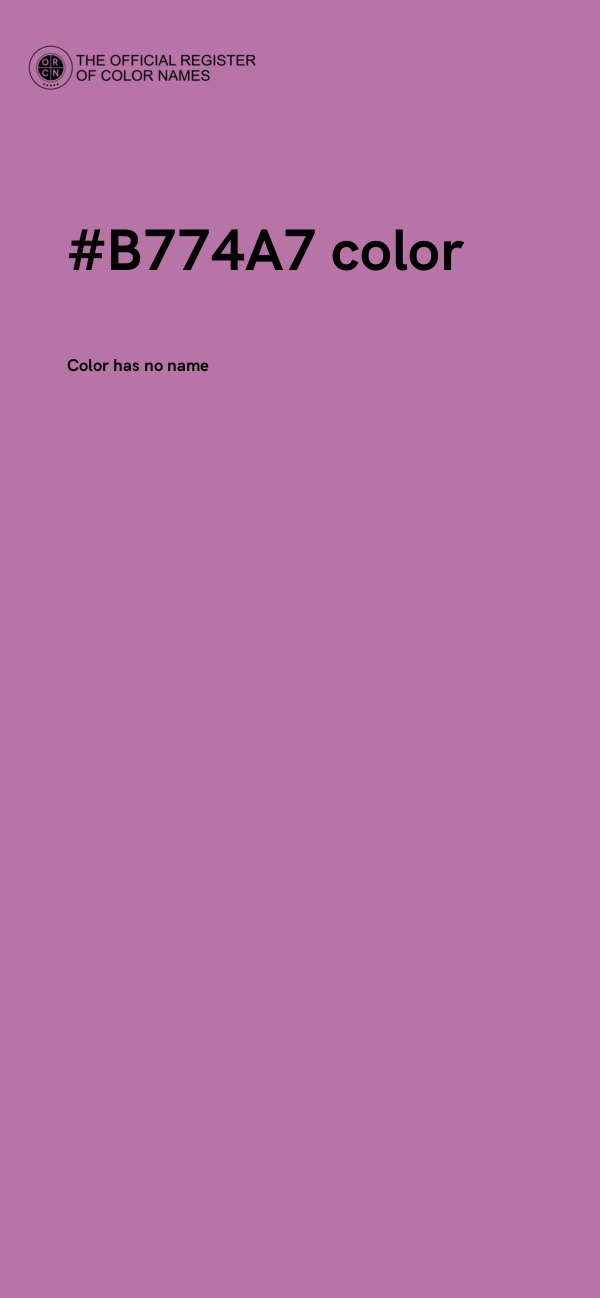 #B774A7 color image