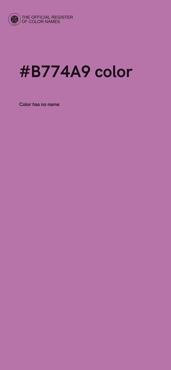 #B774A9 color image