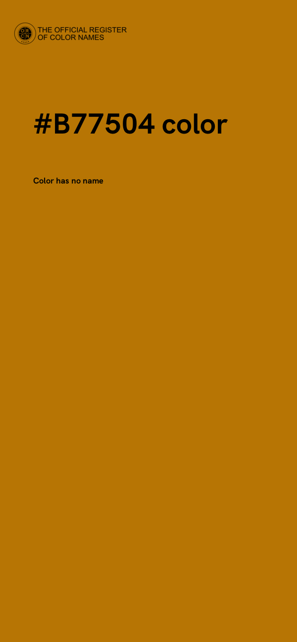#B77504 color image