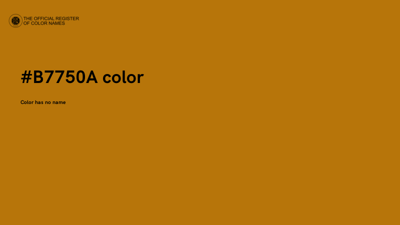 #B7750A color image