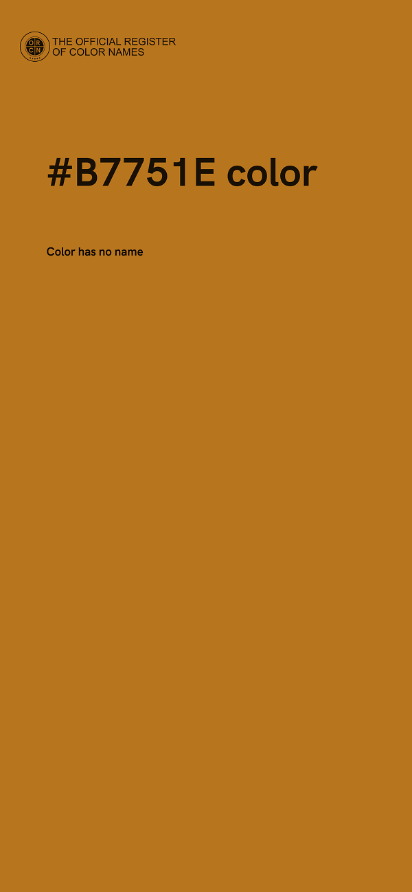 #B7751E color image