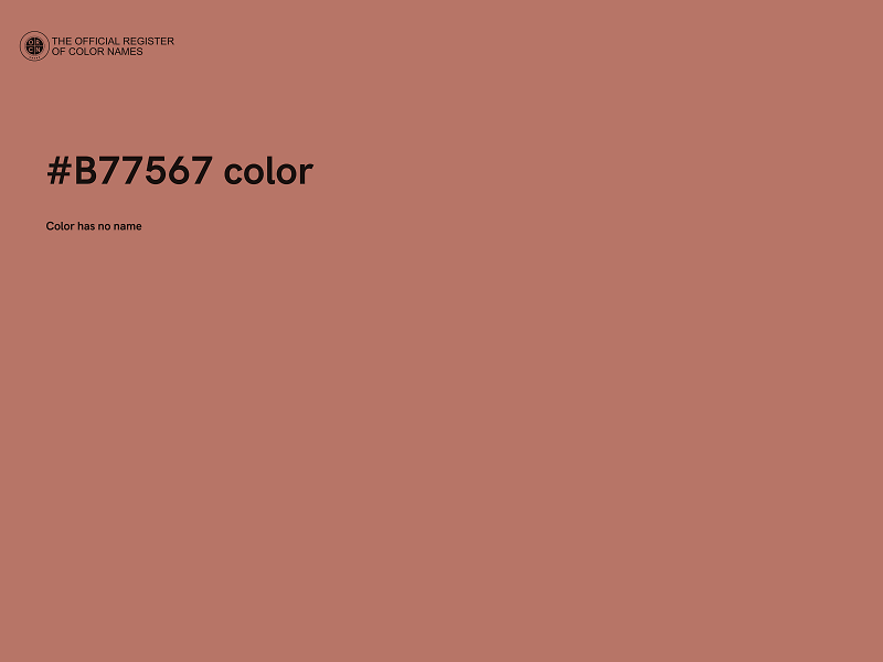 #B77567 color image