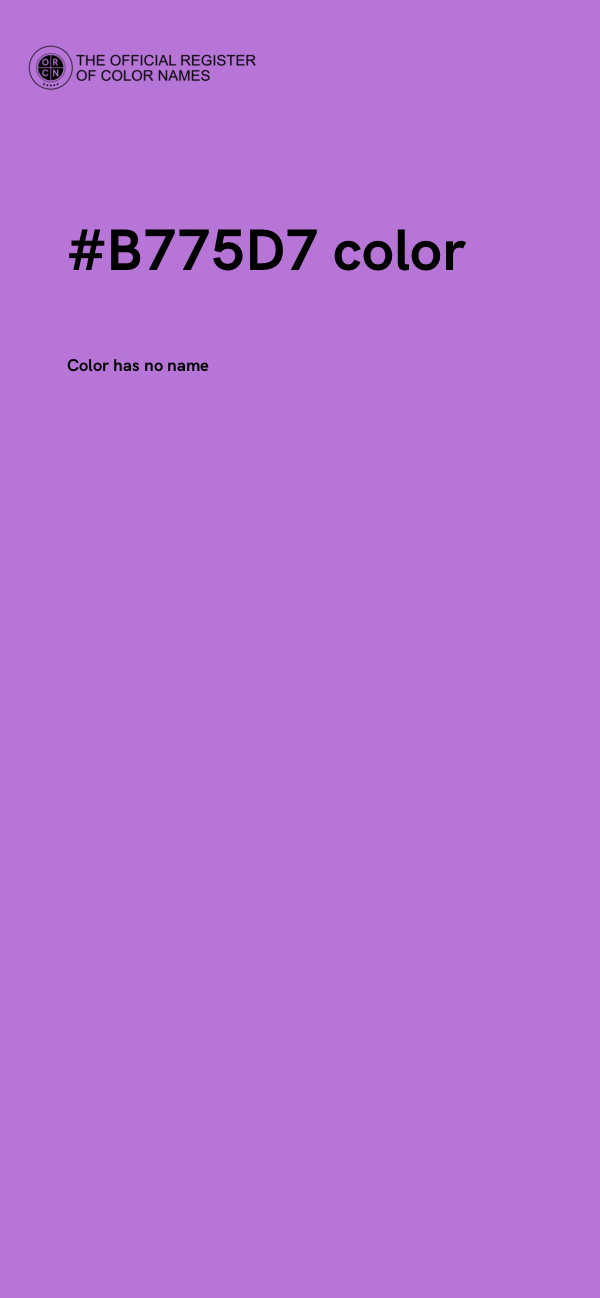 #B775D7 color image