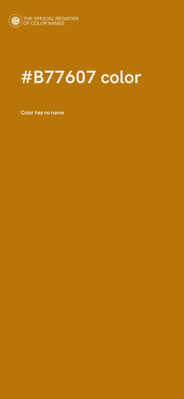 #B77607 color image
