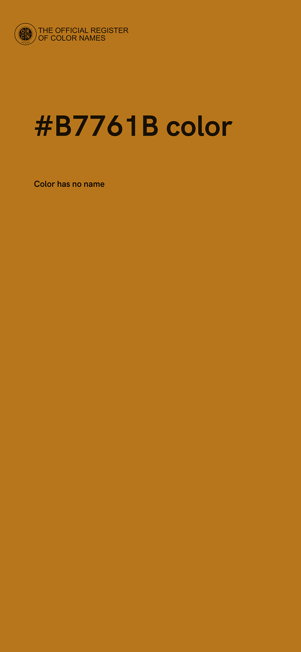 #B7761B color image