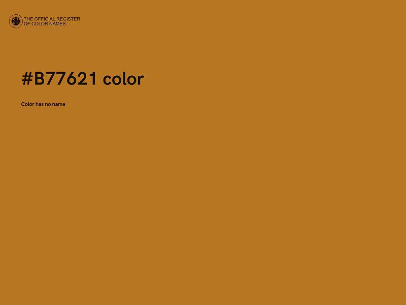 #B77621 color image