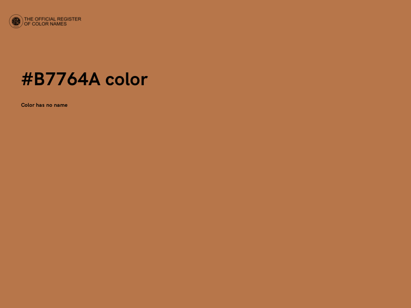 #B7764A color image