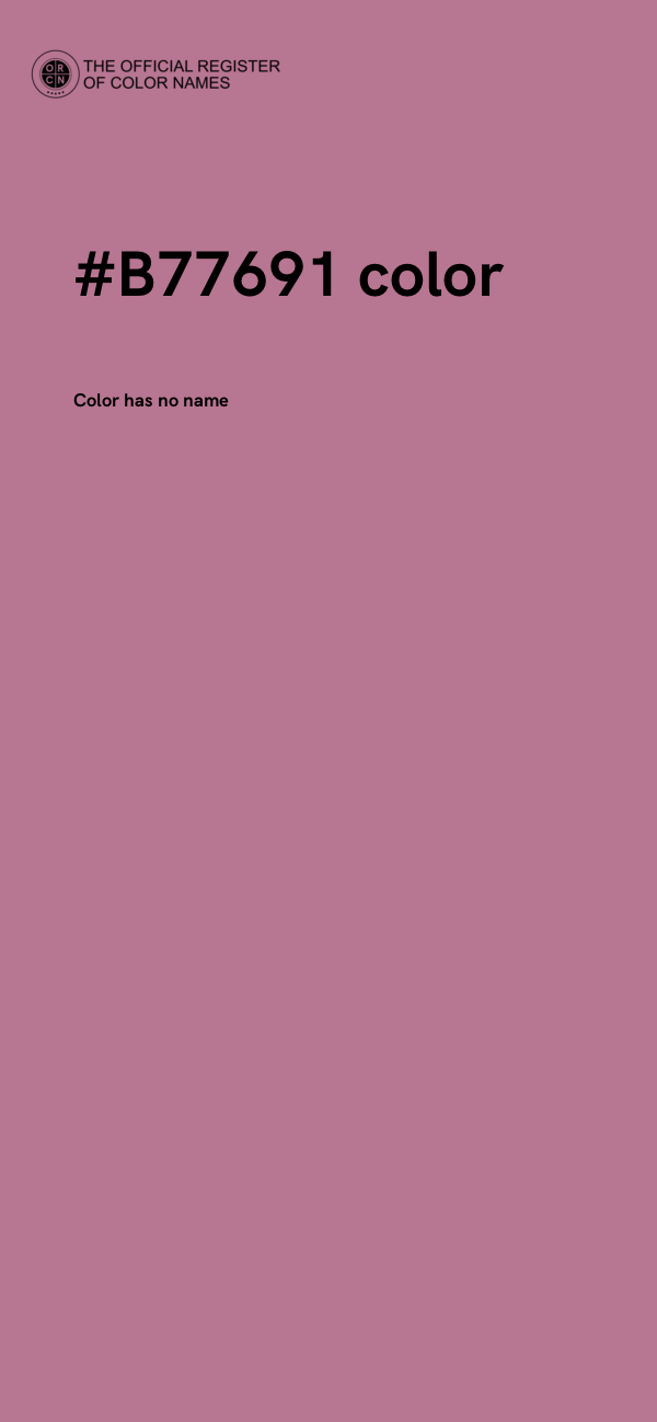 #B77691 color image