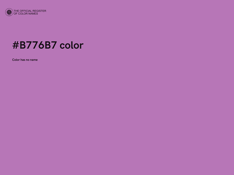 #B776B7 color image