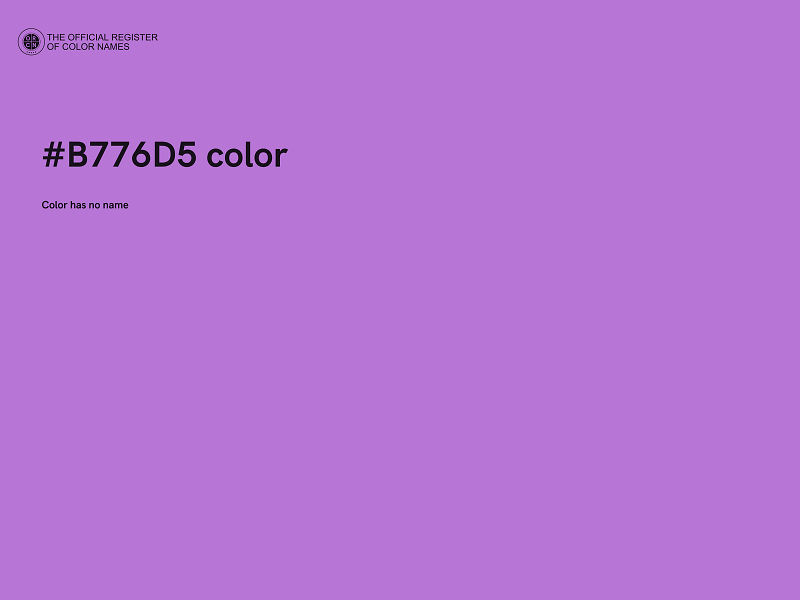 #B776D5 color image