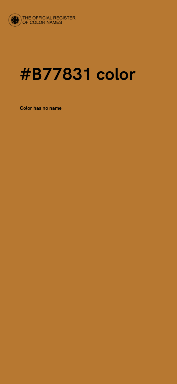 #B77831 color image