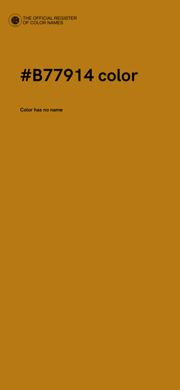 #B77914 color image