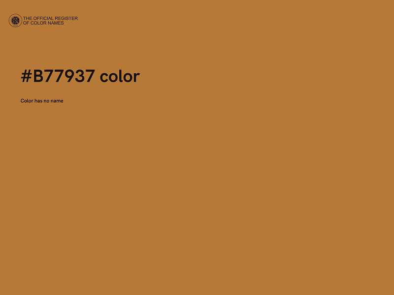 #B77937 color image