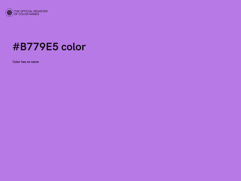 #B779E5 color image