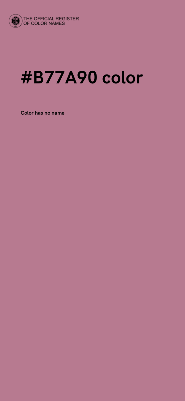 #B77A90 color image