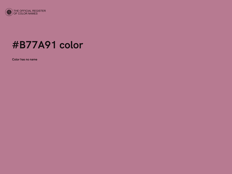 #B77A91 color image