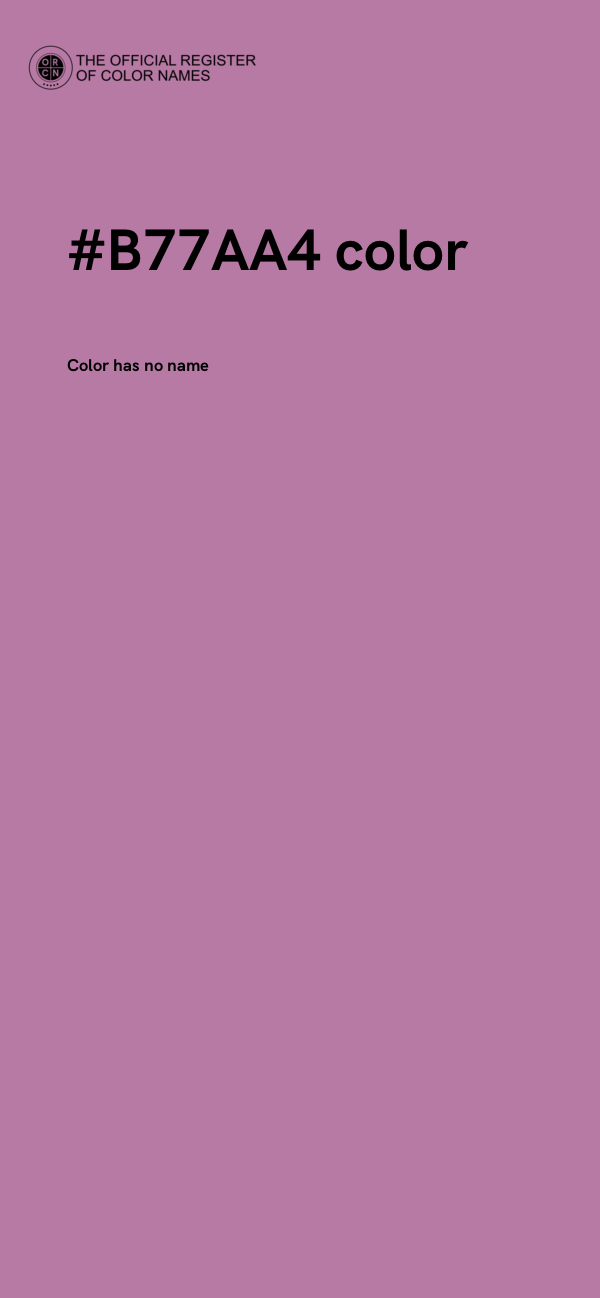 #B77AA4 color image